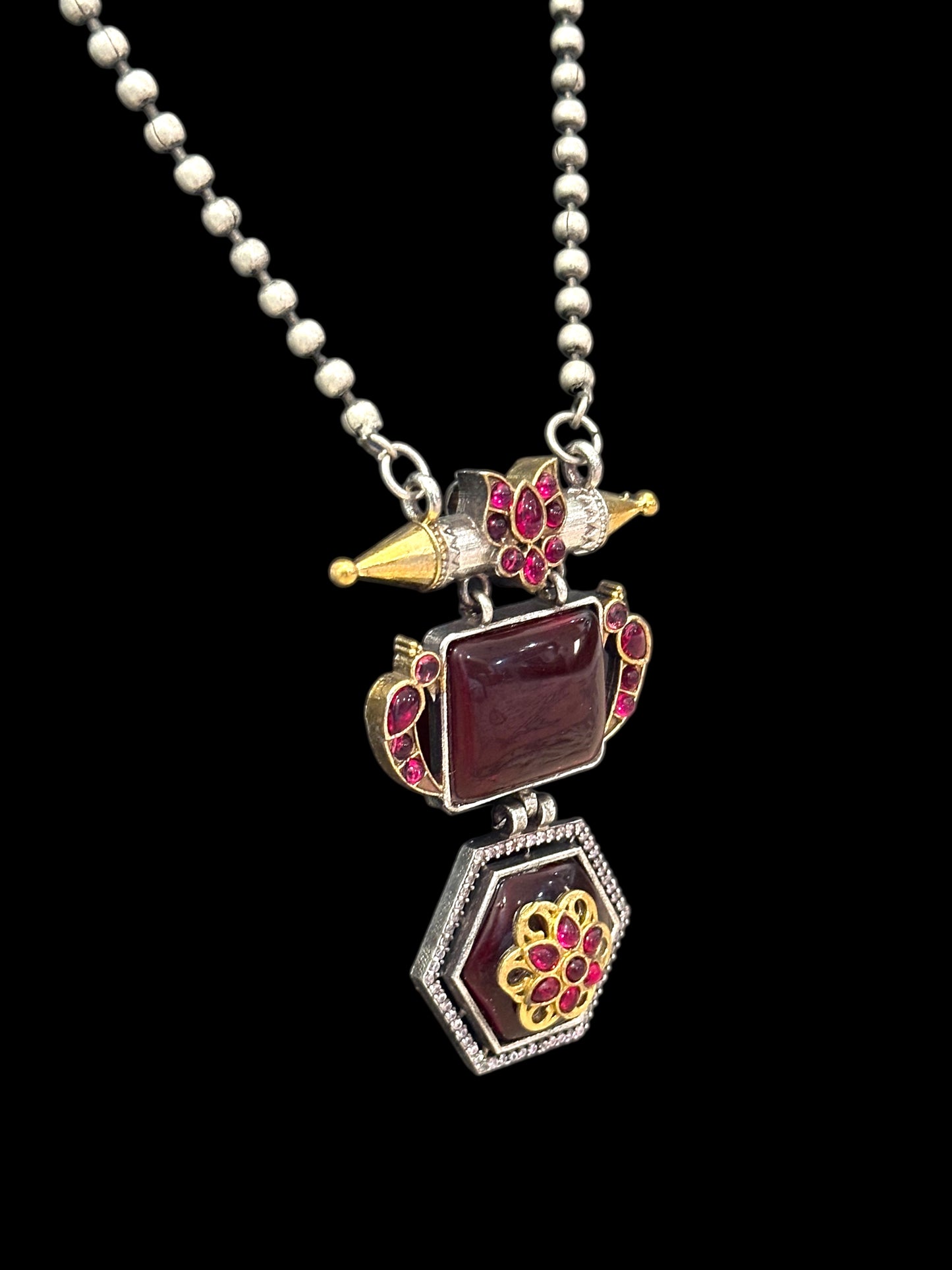 Dual Tone Anushka Long Necklace Set