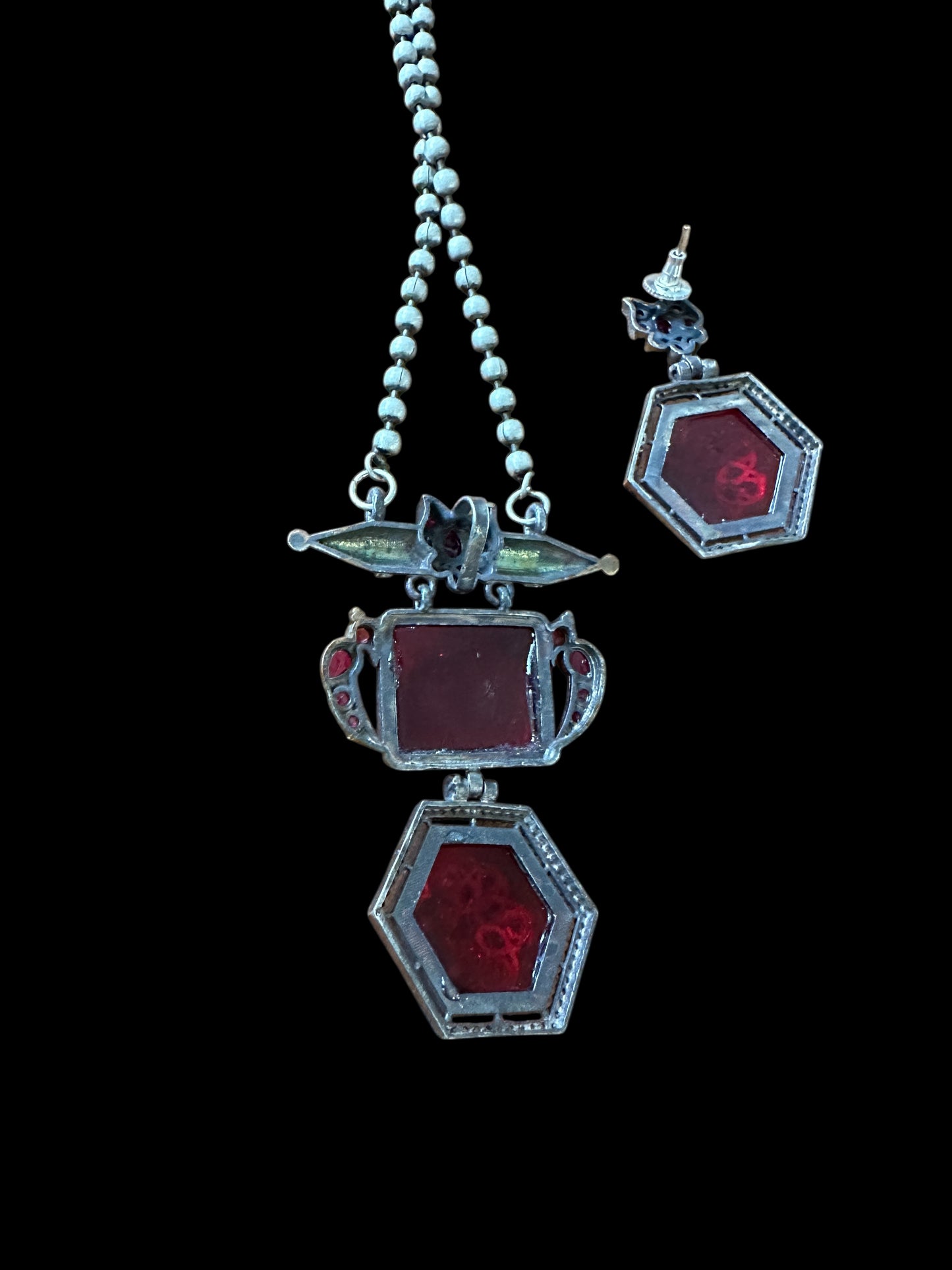 Dual Tone Anushka Long Necklace Set
