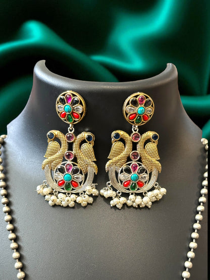 Dual Tone Himani Long Necklace Set