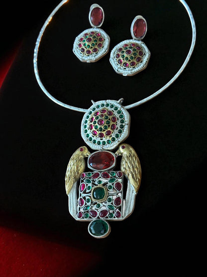 Dual Tone Pakshi Hasli Set