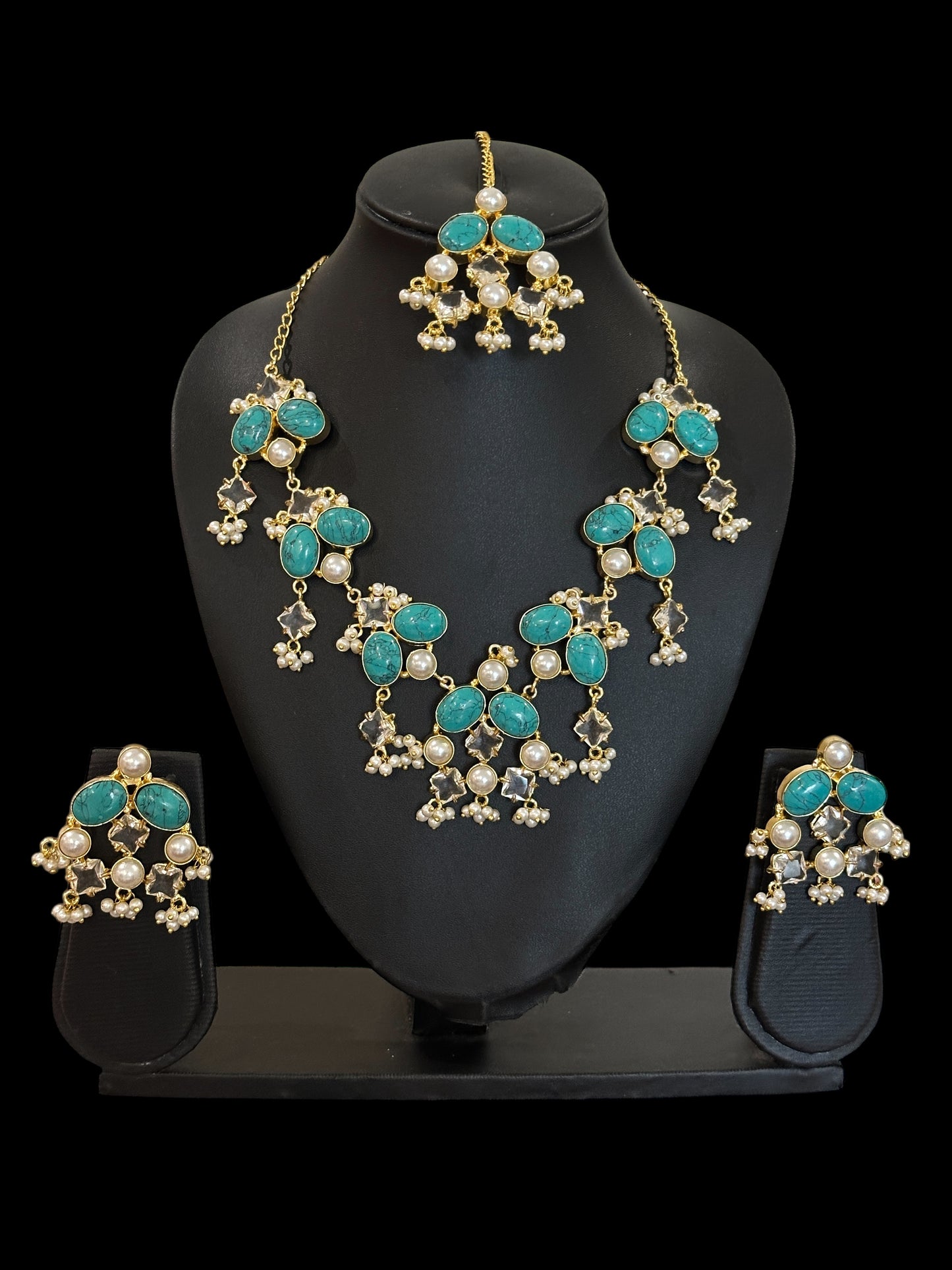 Feroz Statement Necklace Set with Tikka
