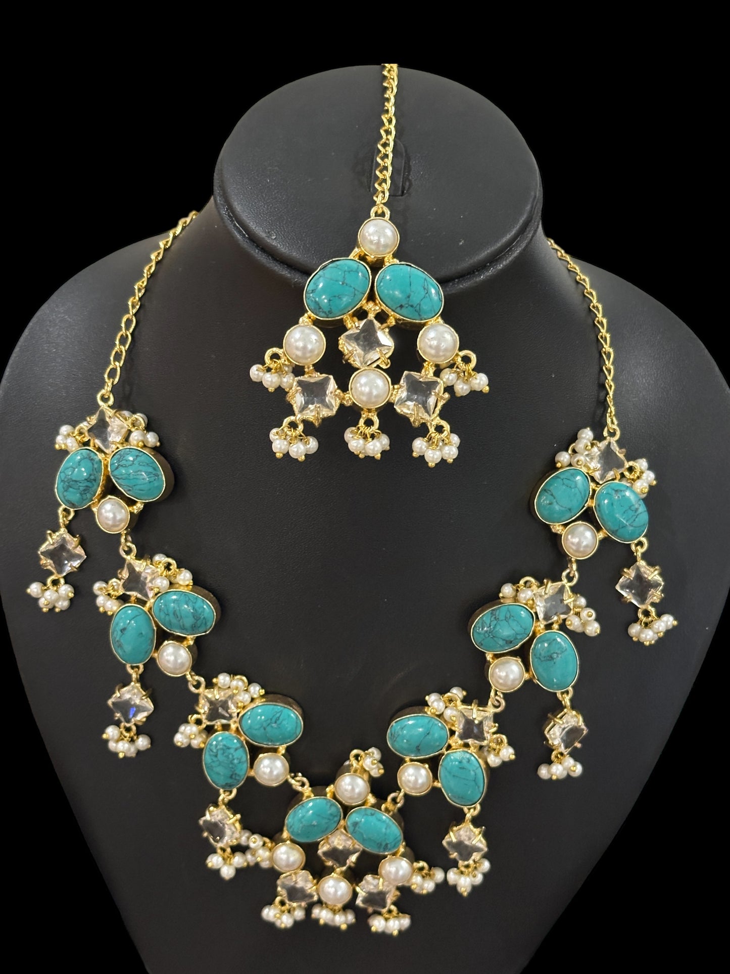 Feroz Statement Necklace Set with Tikka