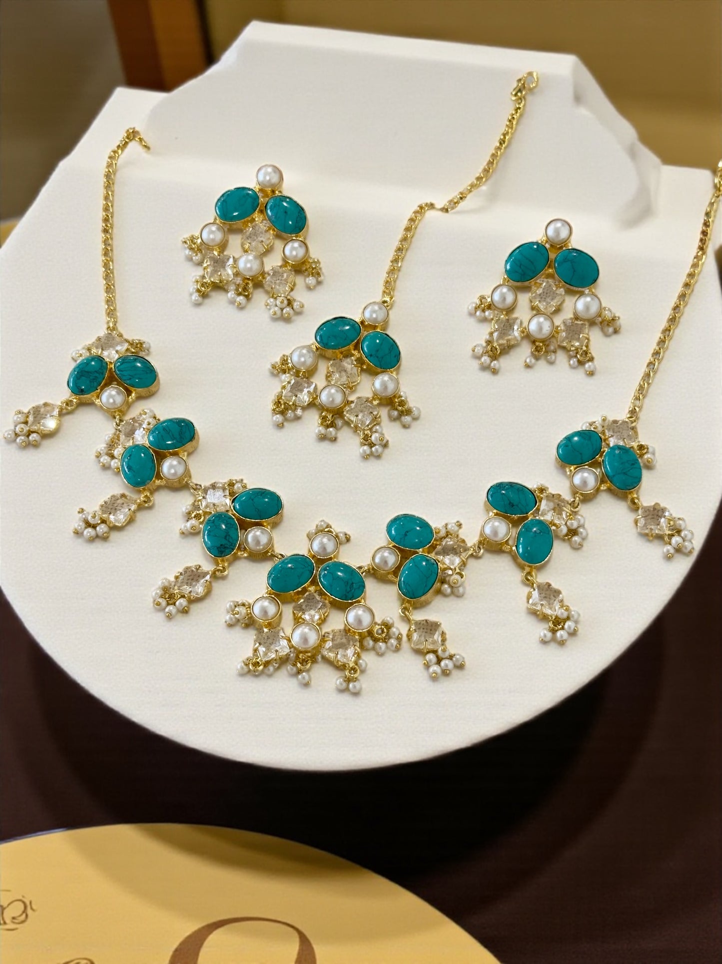 Feroz Statement Necklace Set with Tikka