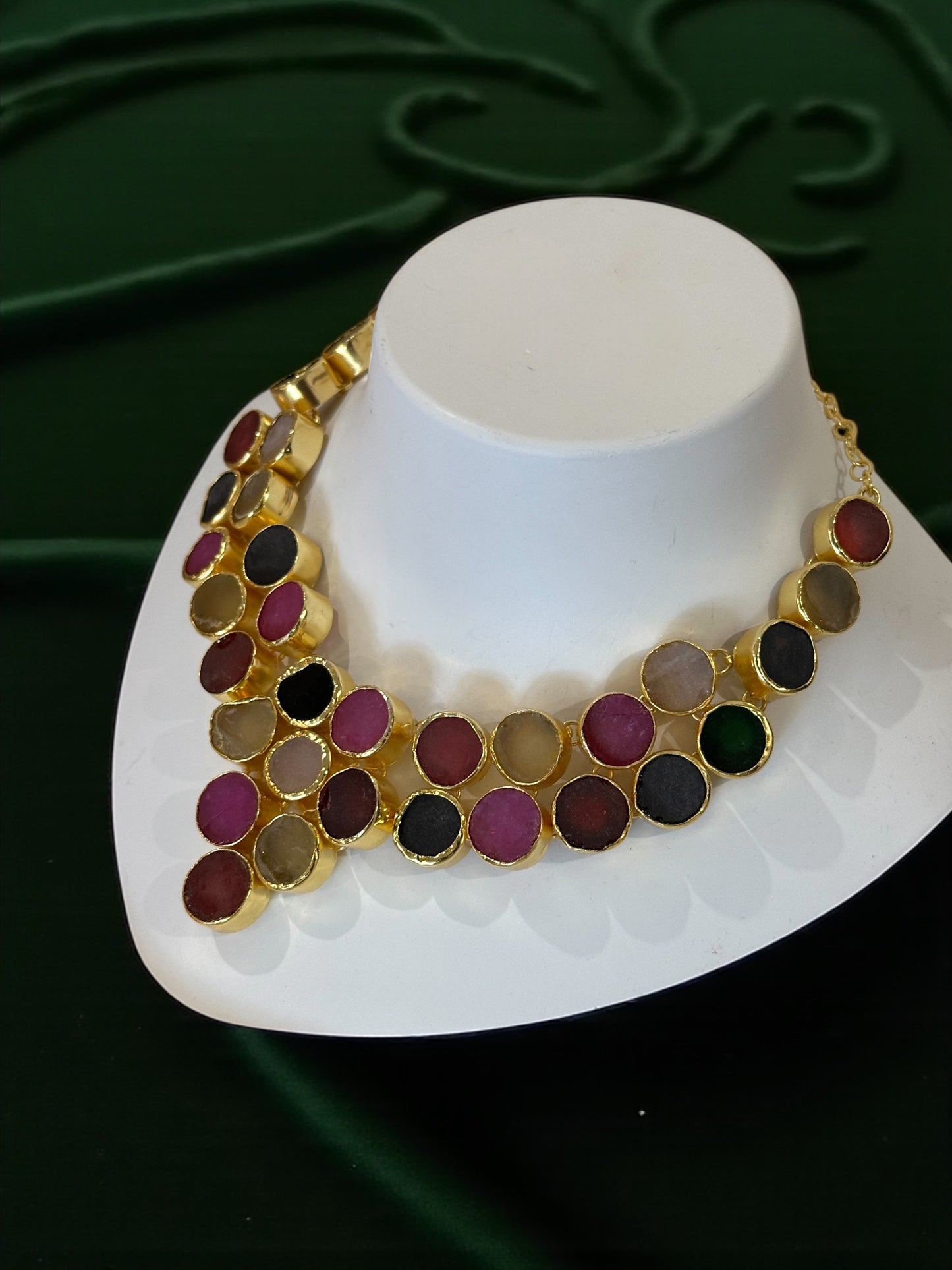 Bulbul Statement Stone Necklace