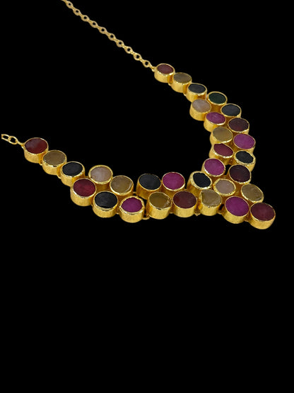 Bulbul Statement Stone Necklace