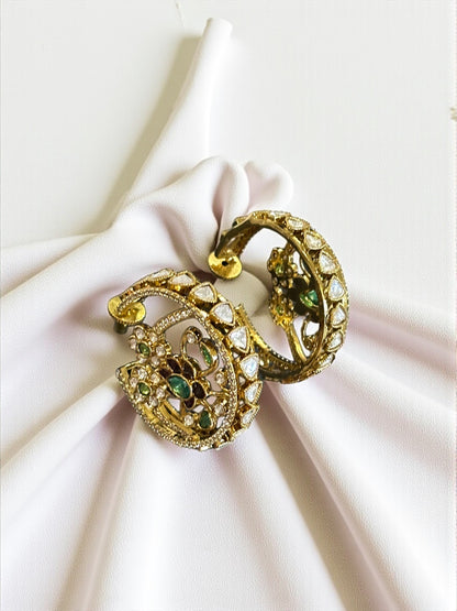 Phulwari Moissanite Hoop Earrings