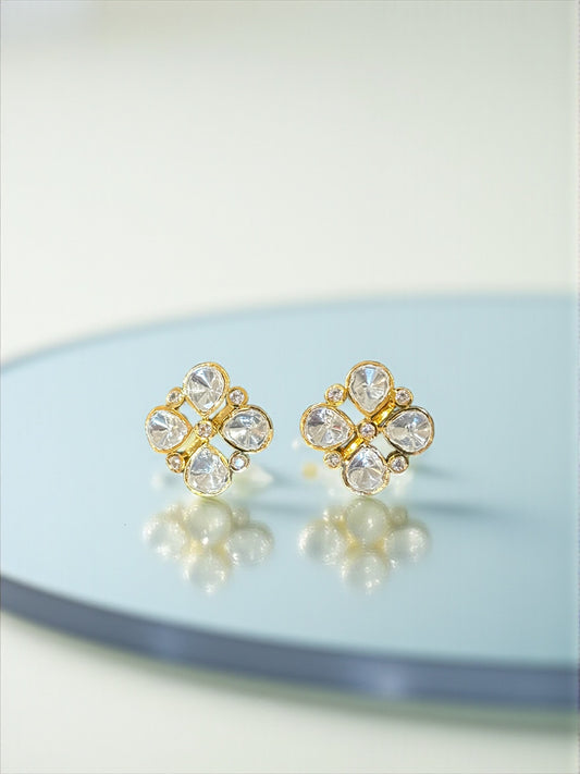 Nimisha Moissanite Polki Studs