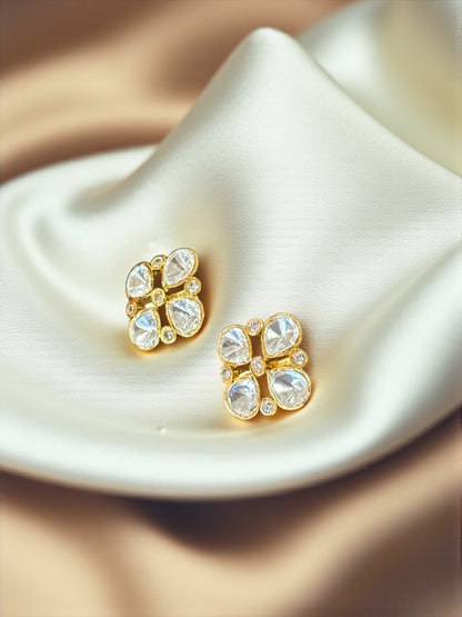 Nimisha Moissanite Polki Studs