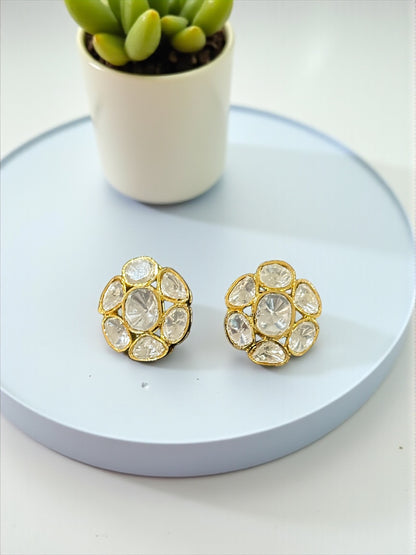 Tanisha Moissanite Polki Studs
