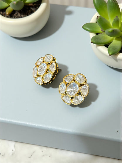 Tanisha Moissanite Polki Studs