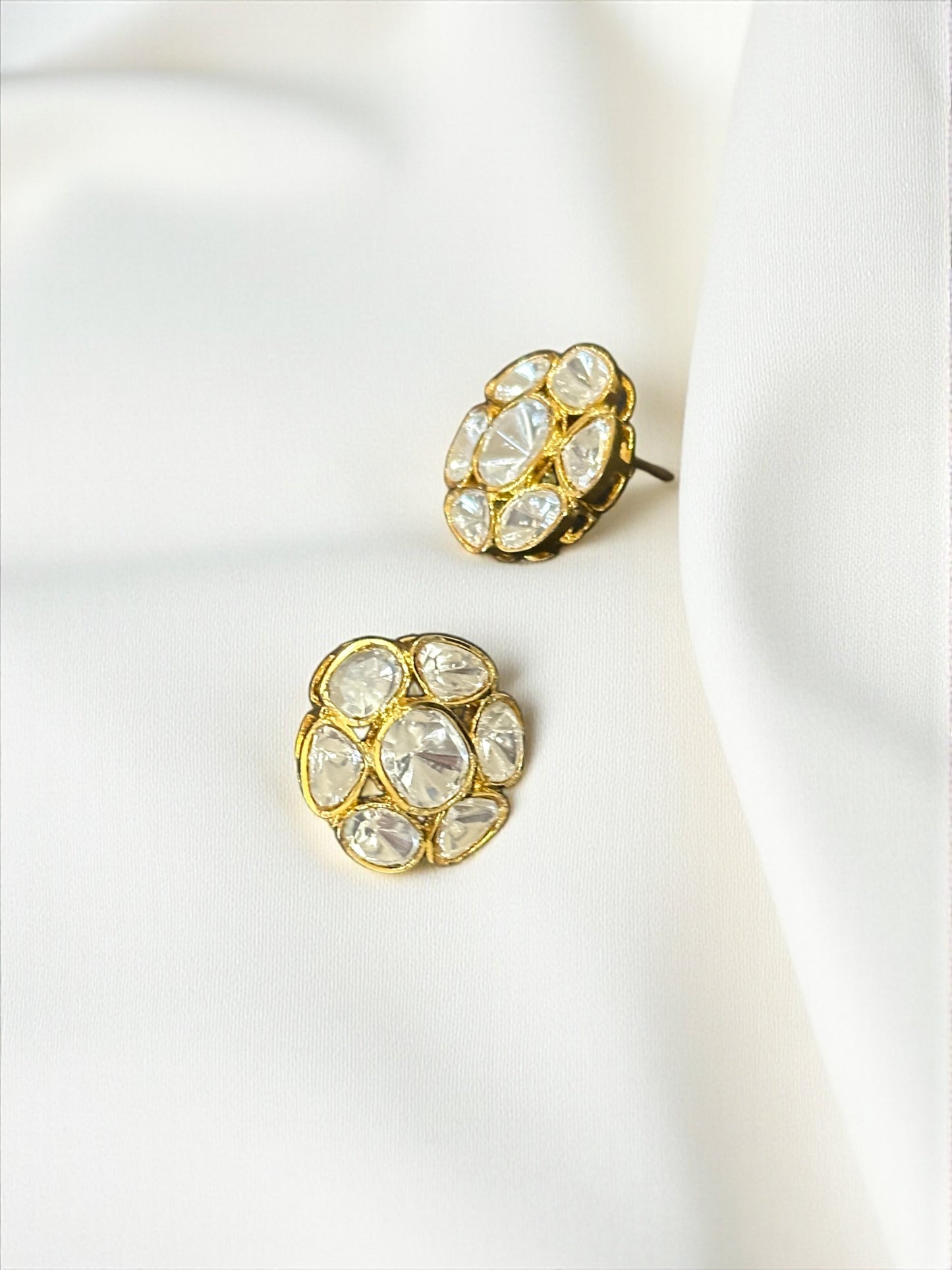 Tanisha Moissanite Polki Studs