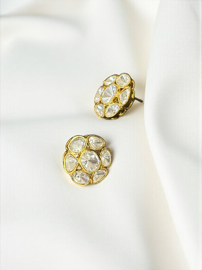 Tanisha Moissanite Polki Studs