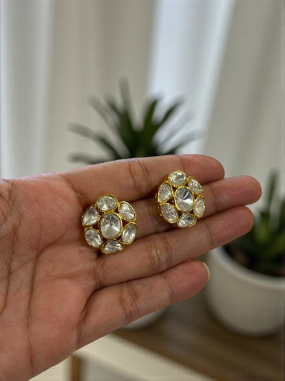 Tanisha Moissanite Polki Studs