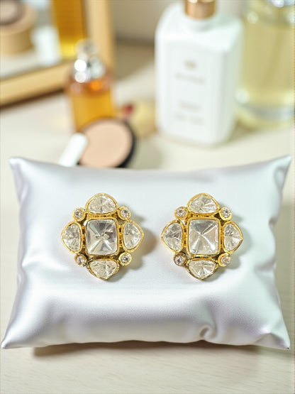 Tanisha Moissanite Polki Studs