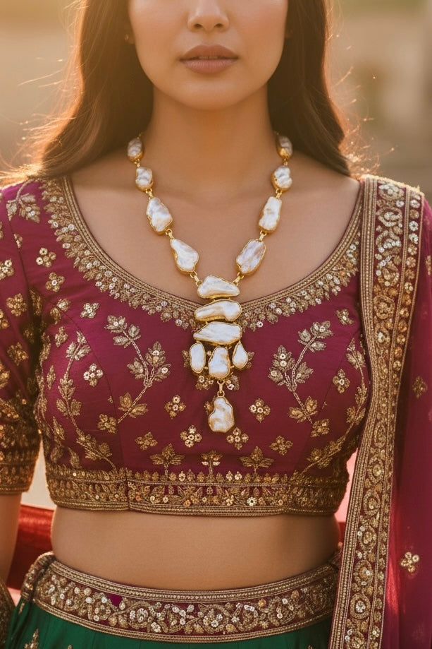 Masha Statement Baroque Pearl Necklace