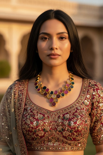 Bulbul Statement Stone Necklace