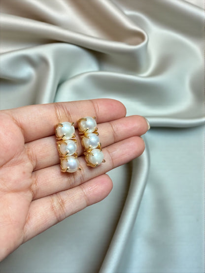 Samara Three Pearl Studs