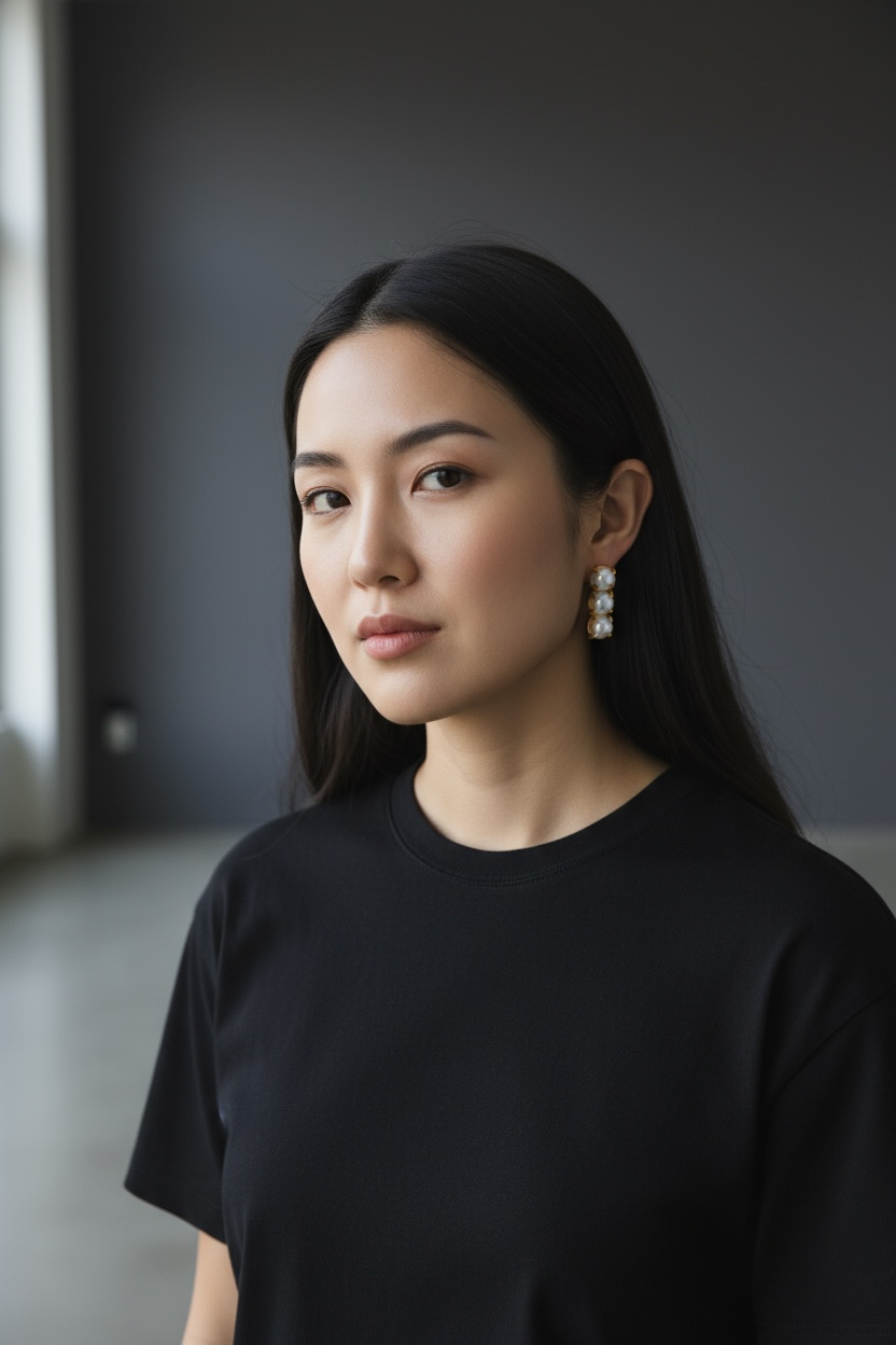 Samara Three Pearl Studs