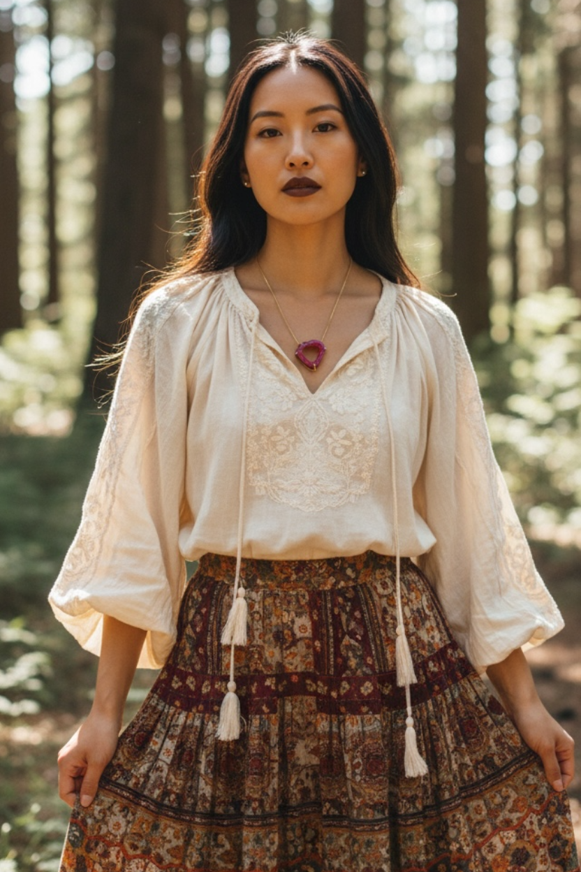 Amora Druzy Agate Slice Necklace