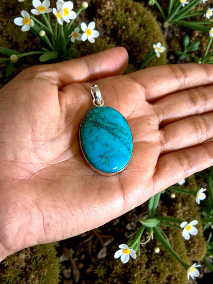 Turquoise Boho Pendant (Without Chain)