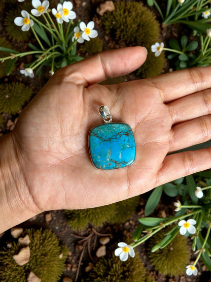 Turquoise Boho Pendant (Without Chain)