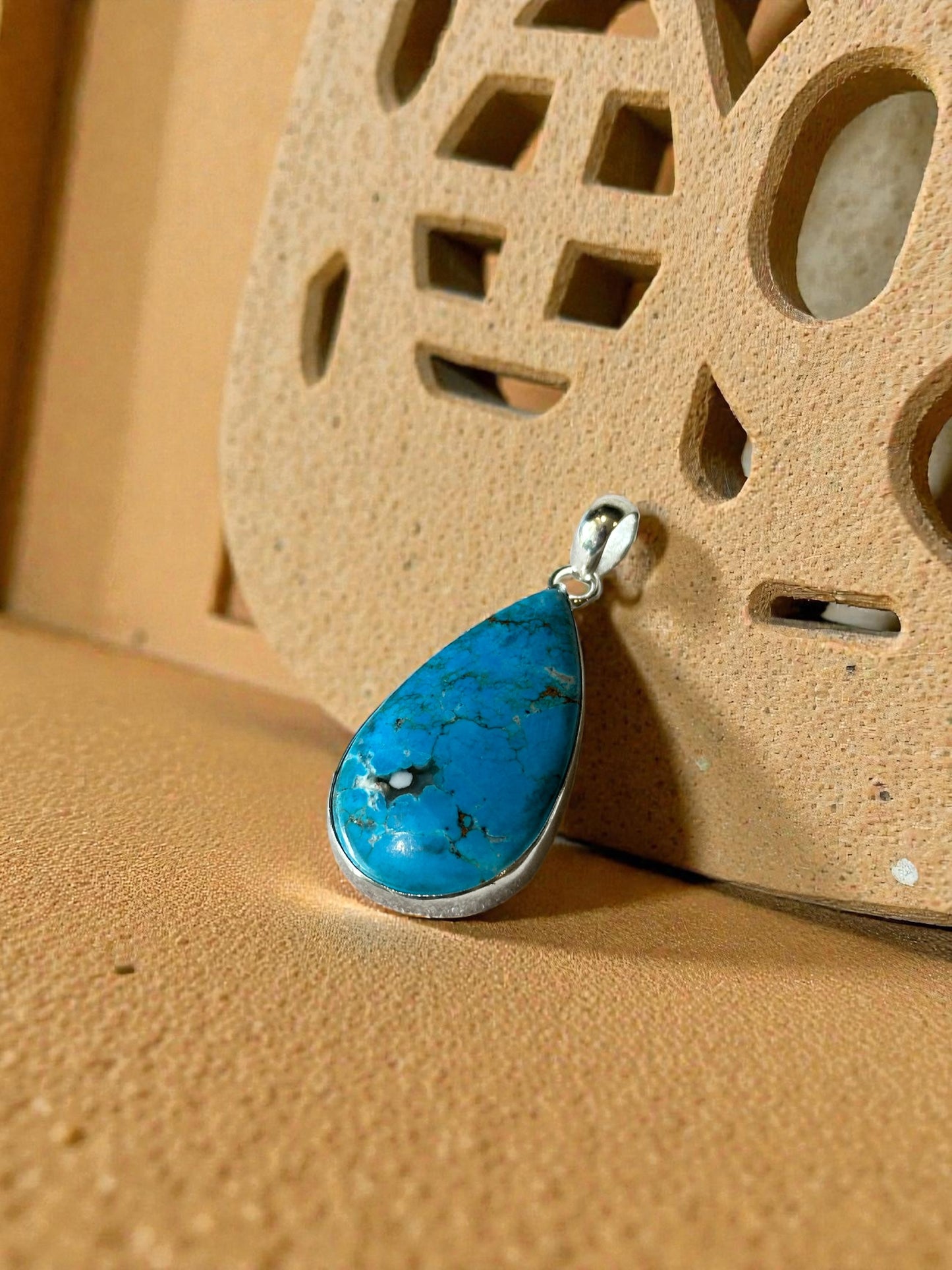 Turquoise Boho Pendant (Without Chain)