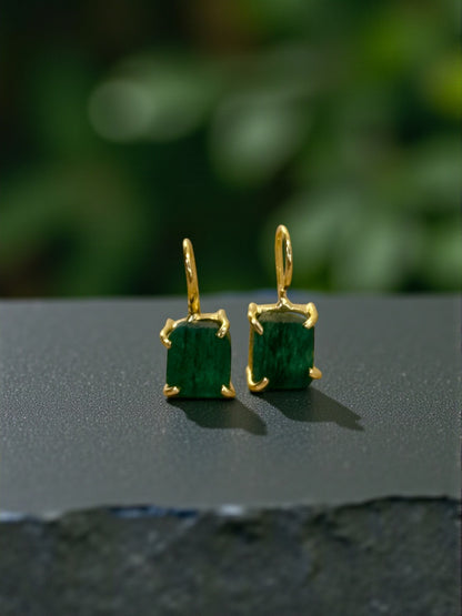 Green Aventurine Stone Saisha Drop Studs