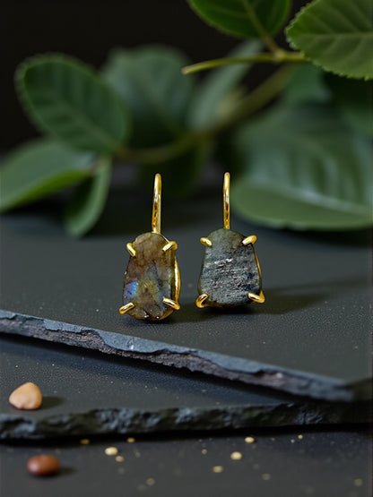 Labradorite Stone Saisha Drop Studs