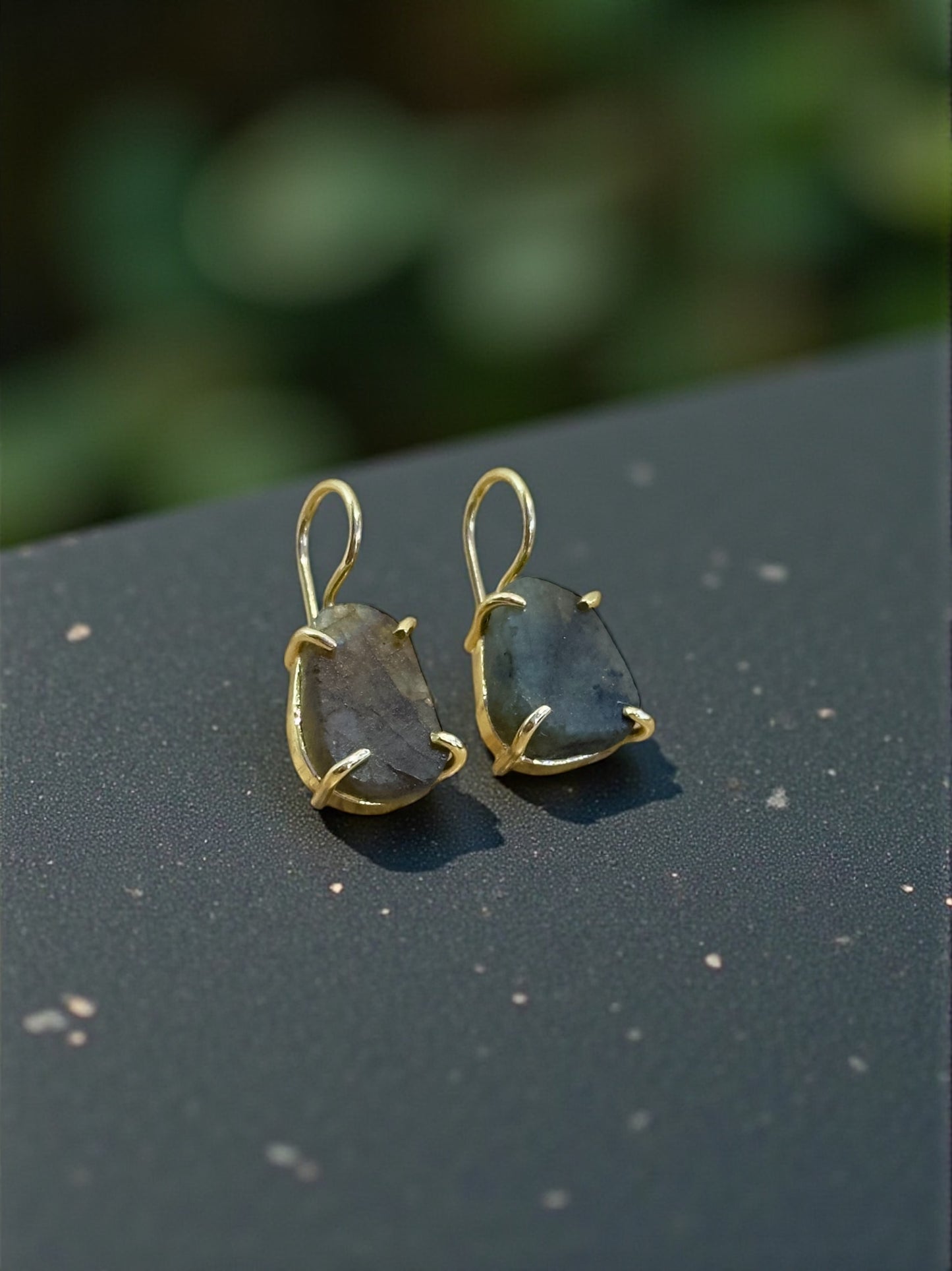 Labradorite Stone Saisha Drop Studs