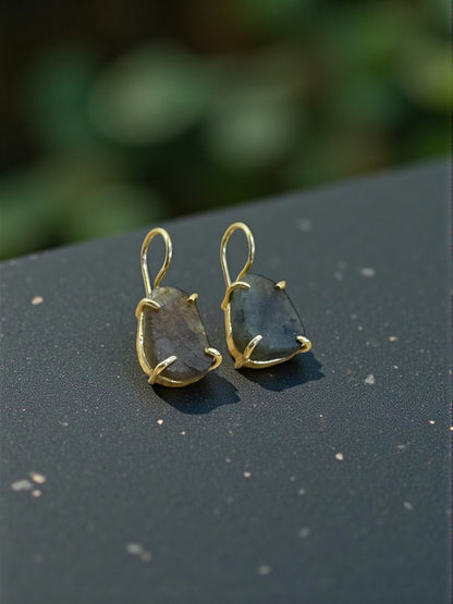 Labradorite Stone Saisha Drop Studs
