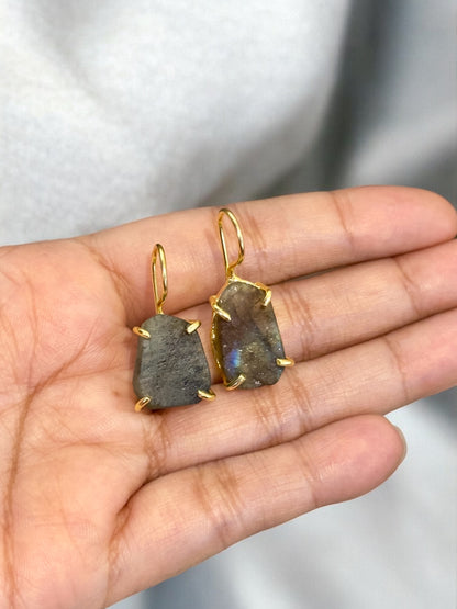 Labradorite Stone Saisha Drop Studs