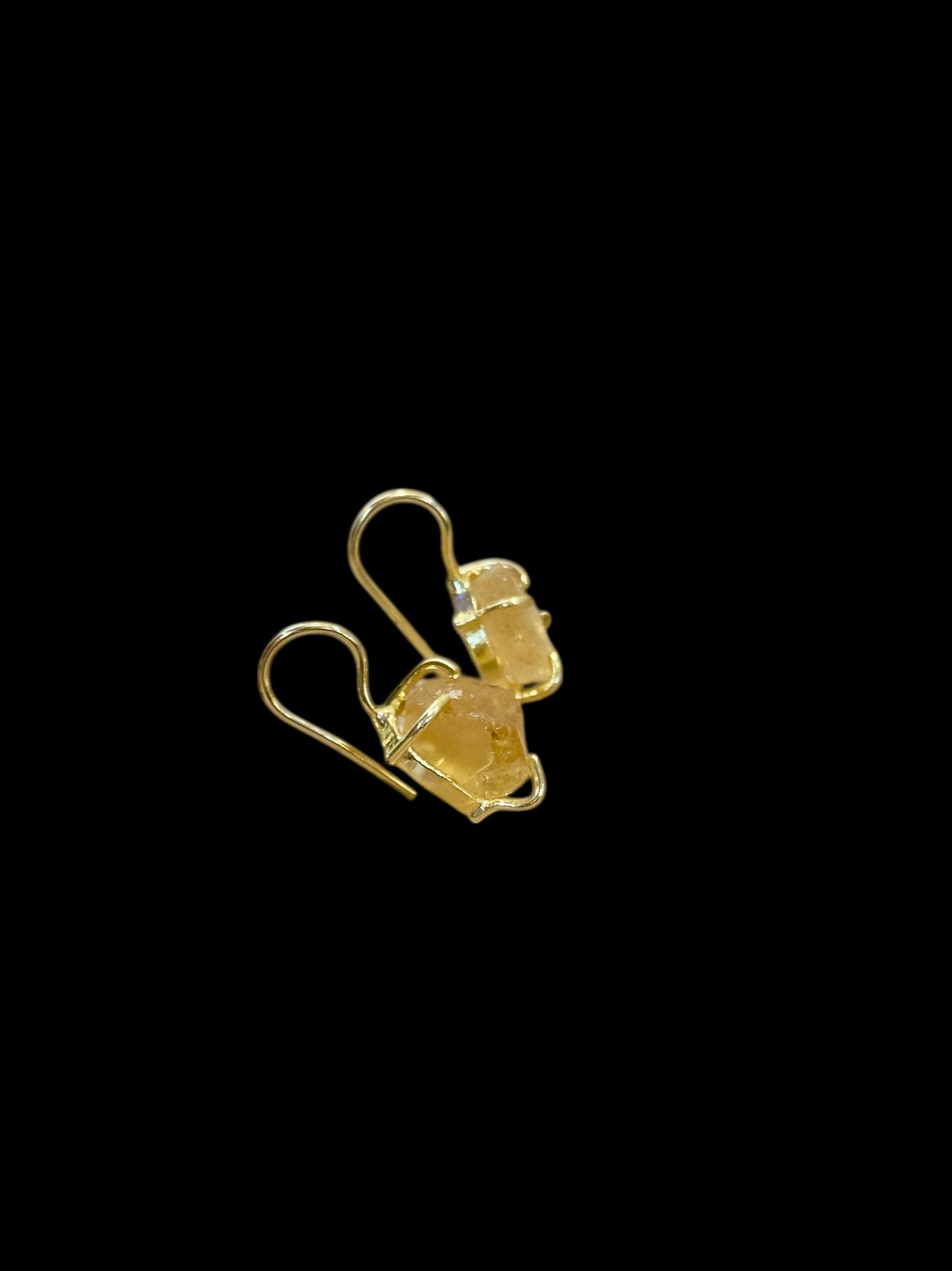 Yellow Citrine Stone Saisha Drop Studs