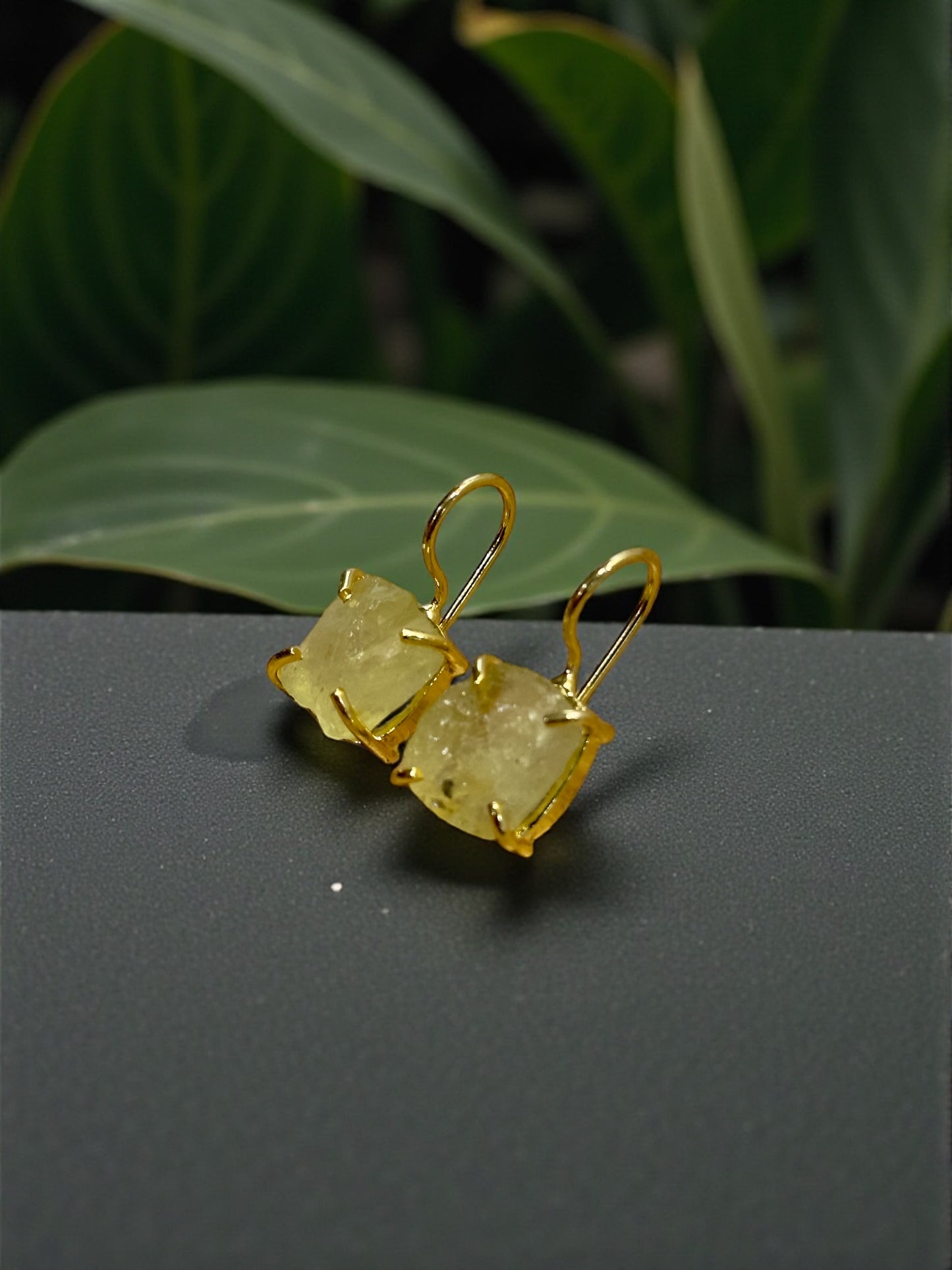 Lemon Quartz Saisha Stone Drop Studs