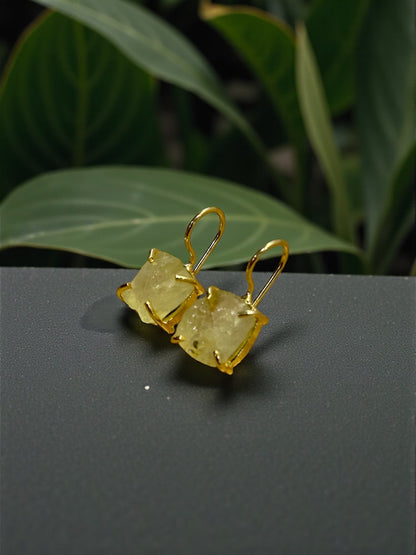 Lemon Quartz Saisha Stone Drop Studs