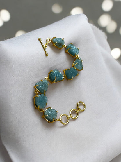 Blue Aquamarine Stone Saisha Bracelet