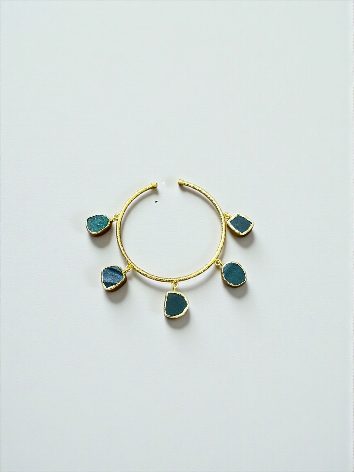 Green Aventurine Charms Bangle