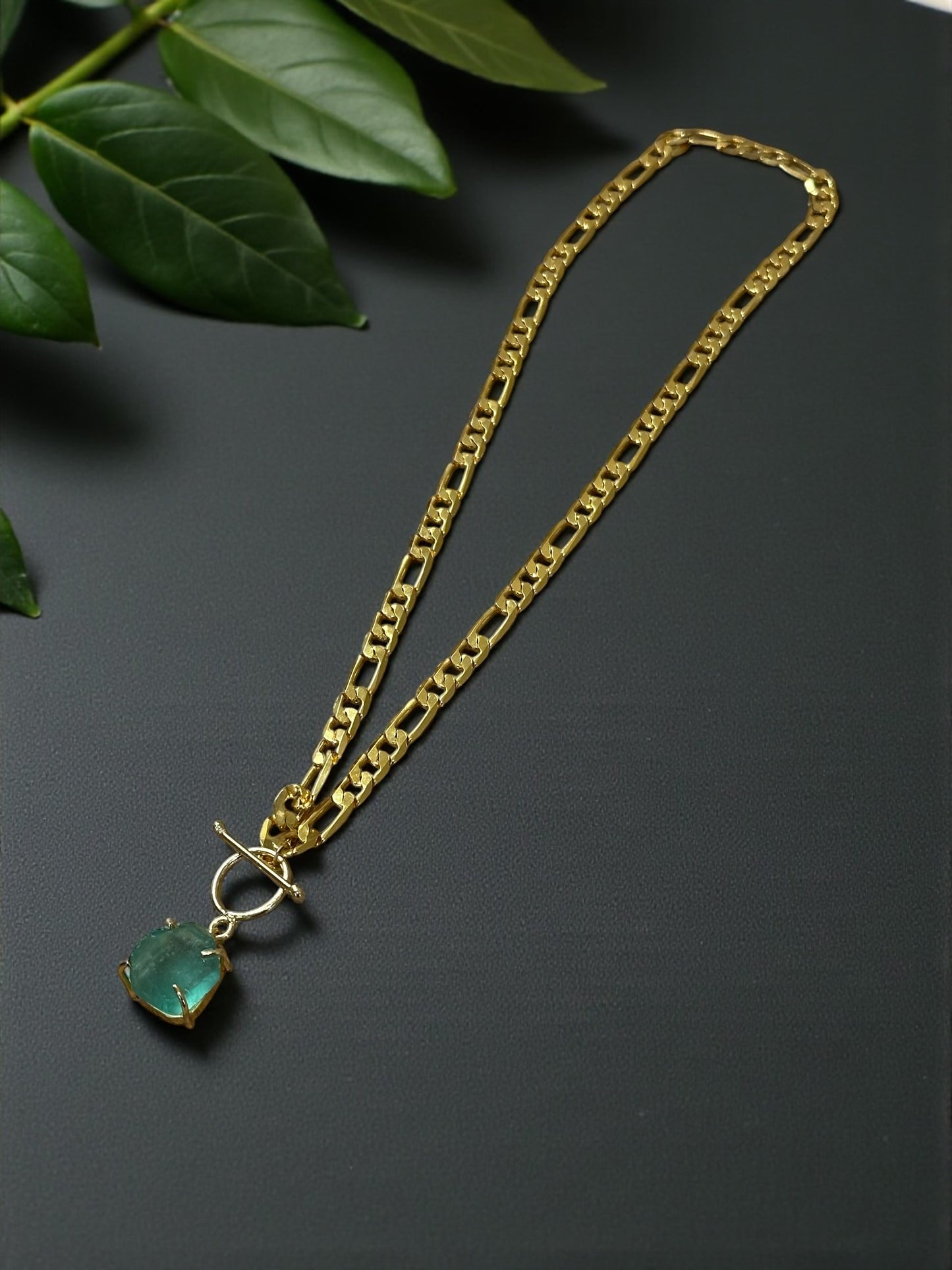 Mono Gemstone Clasp Pendent