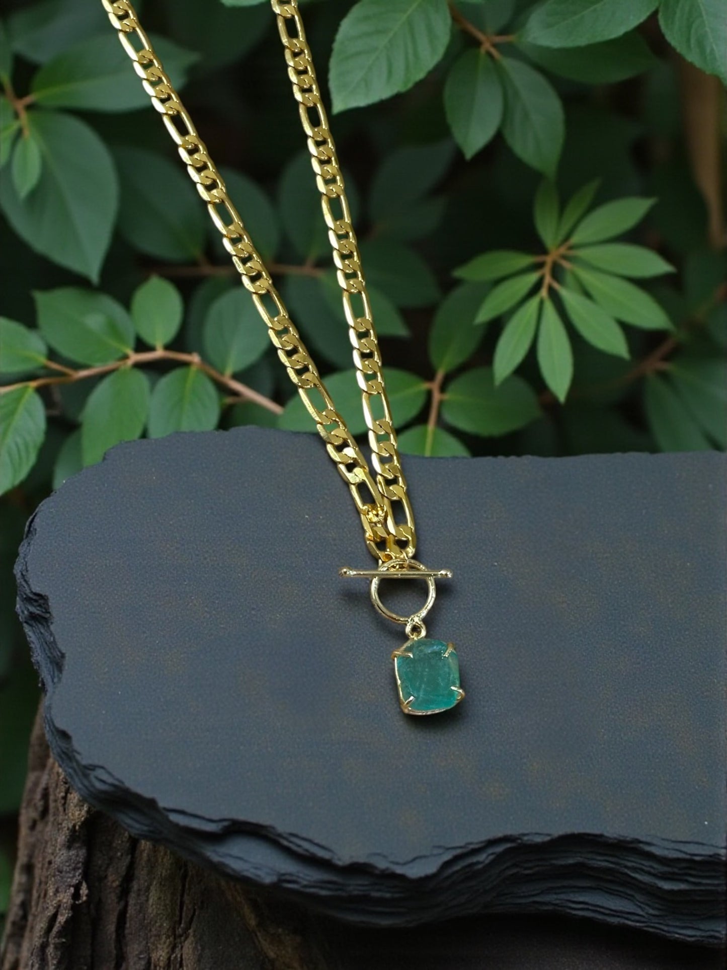 Mono Gemstone Clasp Pendent