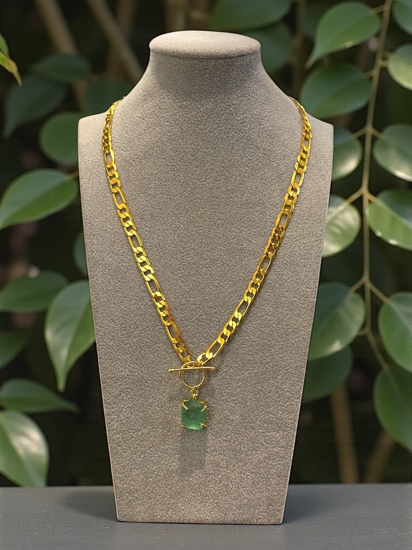 Mono Gemstone Clasp Pendent