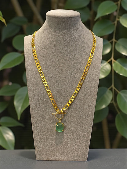 Mono Gemstone Clasp Pendent