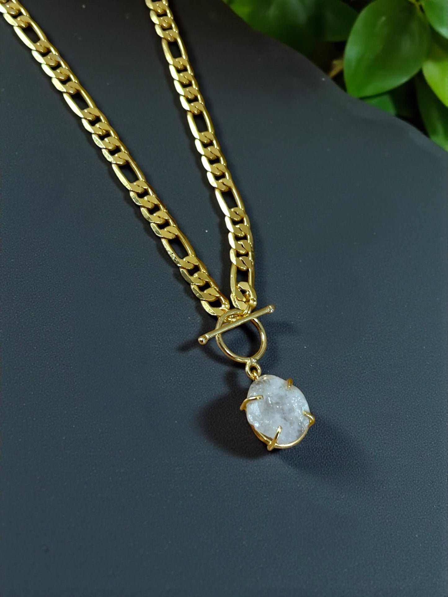 Mono Gemstone Clasp Pendent