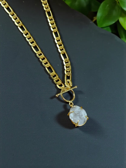 Mono Gemstone Clasp Pendent