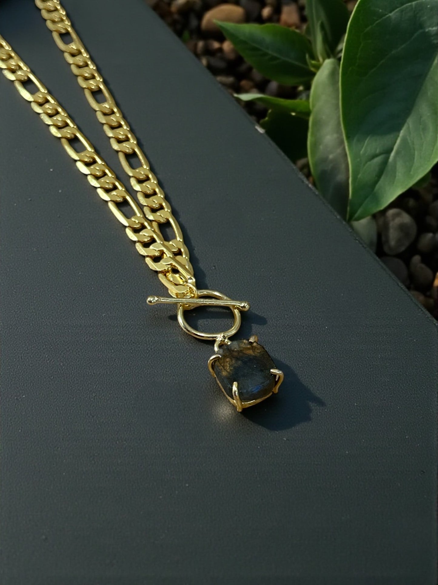 Mono Gemstone Clasp Pendent