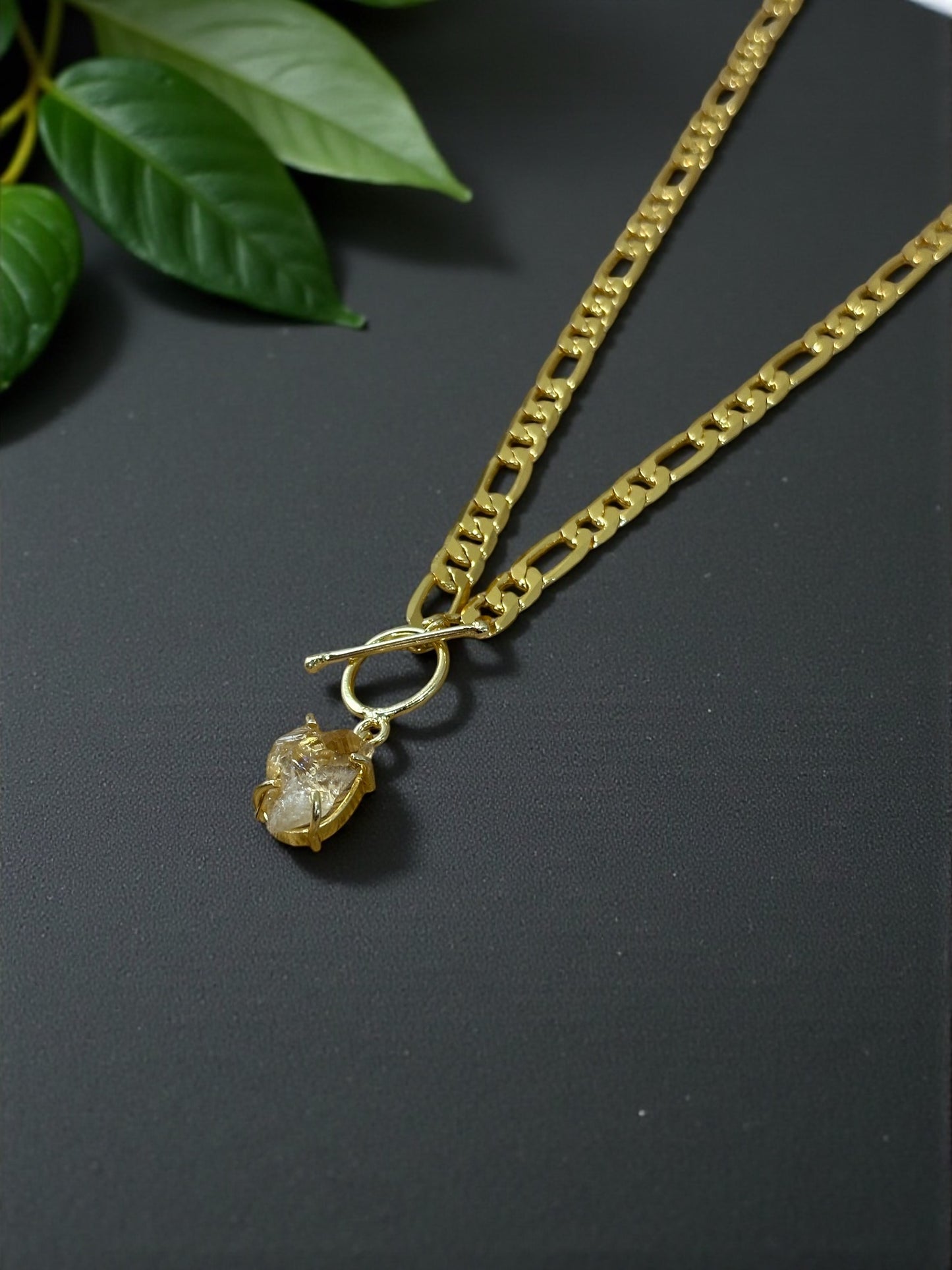 Mono Gemstone Clasp Pendent