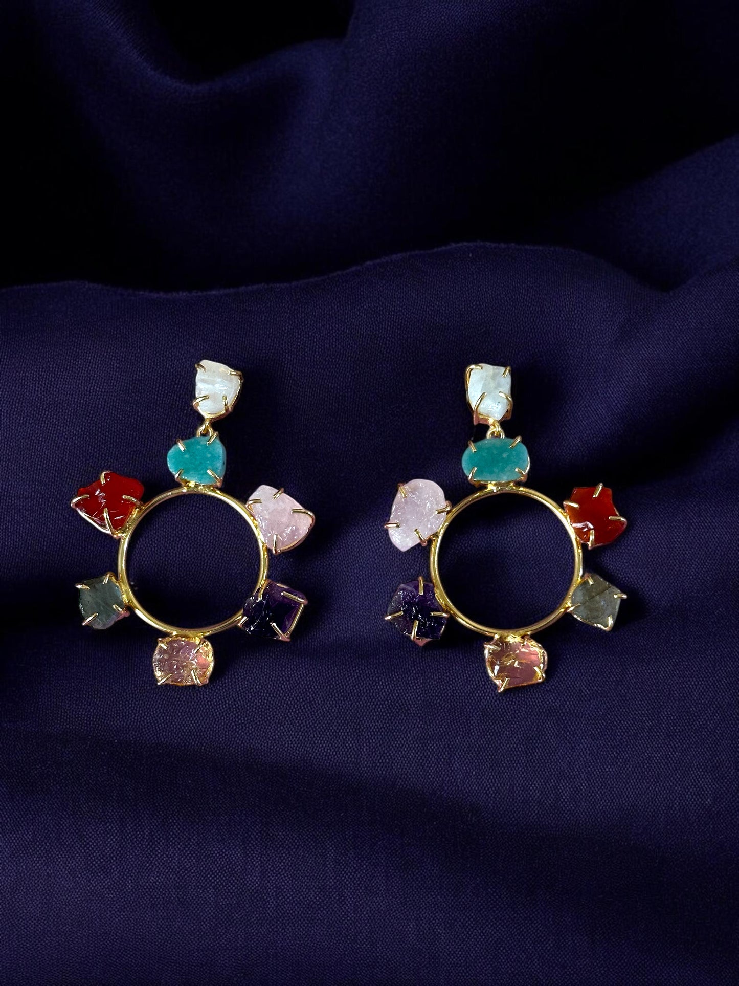 Mutistone Chakra Dangler Earrings