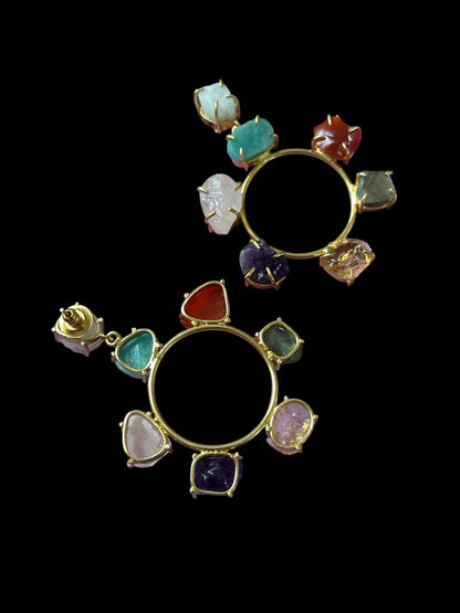 Mutistone Chakra Dangler Earrings