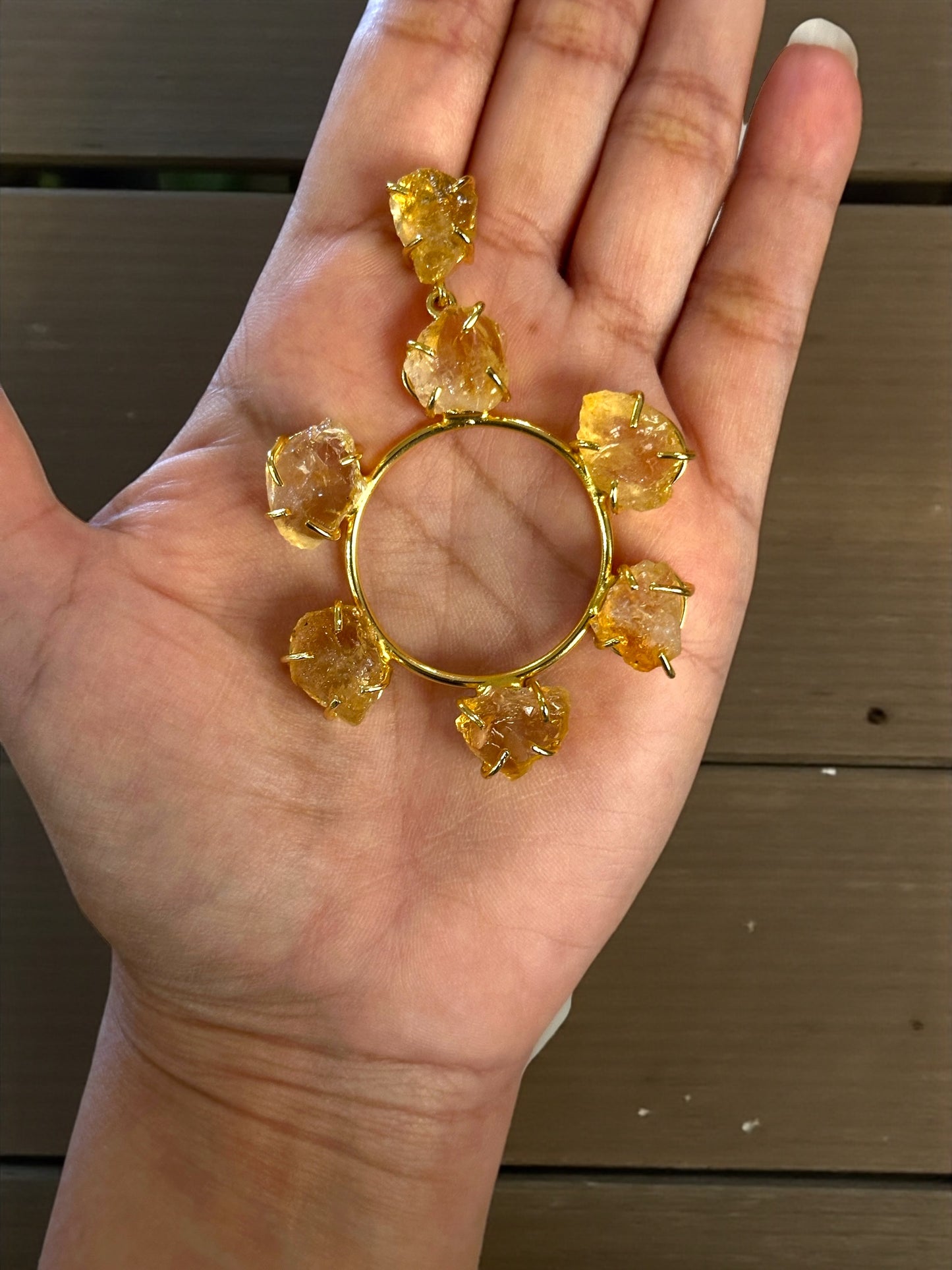 Citrine Chakra Dangler Earrings