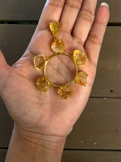 Citrine Chakra Dangler Earrings