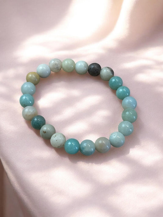 Blue Amazonite Beaded Bracelet