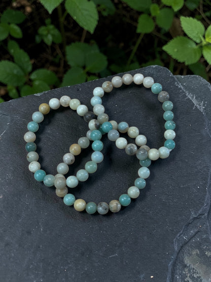 Blue Amazonite Beaded Bracelet